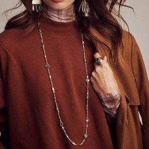 🎉NWOT Kendra scott Yazmin necklace gold sage